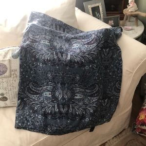 Blue infinity scarf